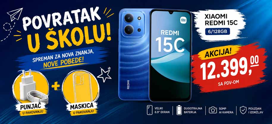 Povratak u skolu - Redmi 15C